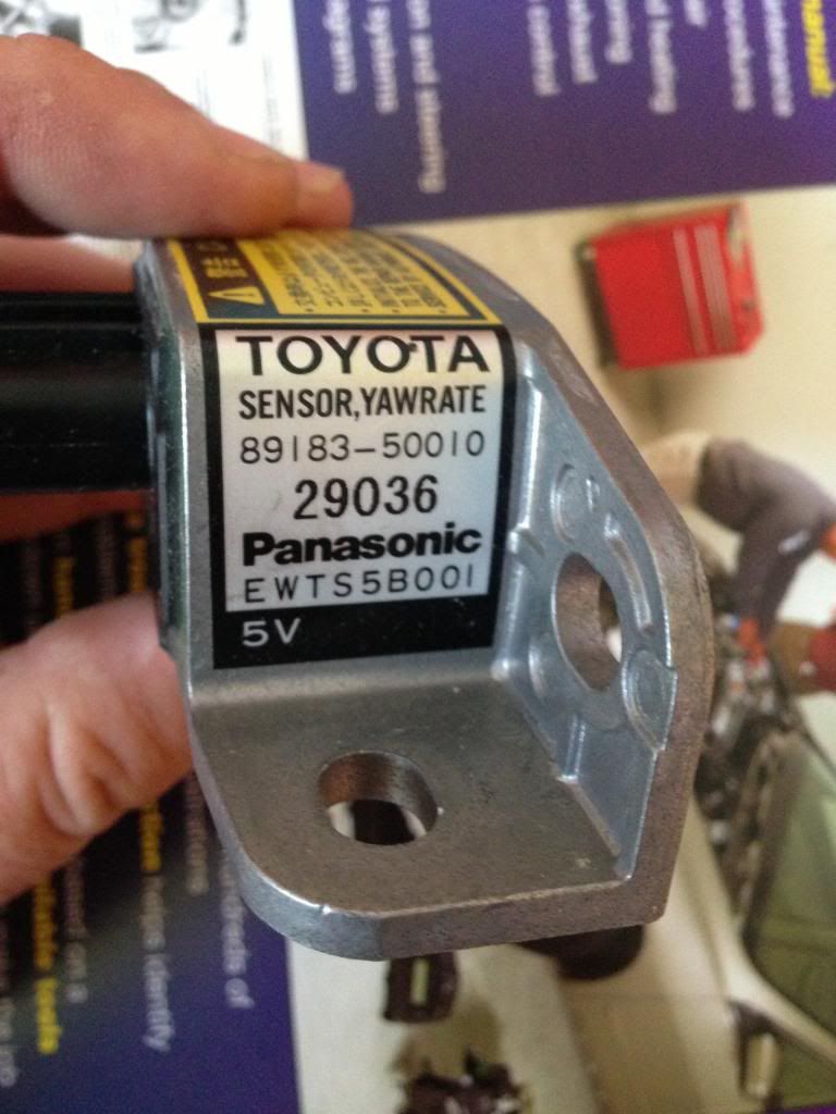 Where is the yaw rate sensor located