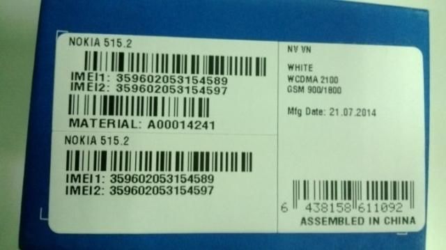 Nokia 515 trắng FULLBOX mỏng gọn chữa cháy siêu sang giá bèo cho anh em 5GIAY !!! - 1