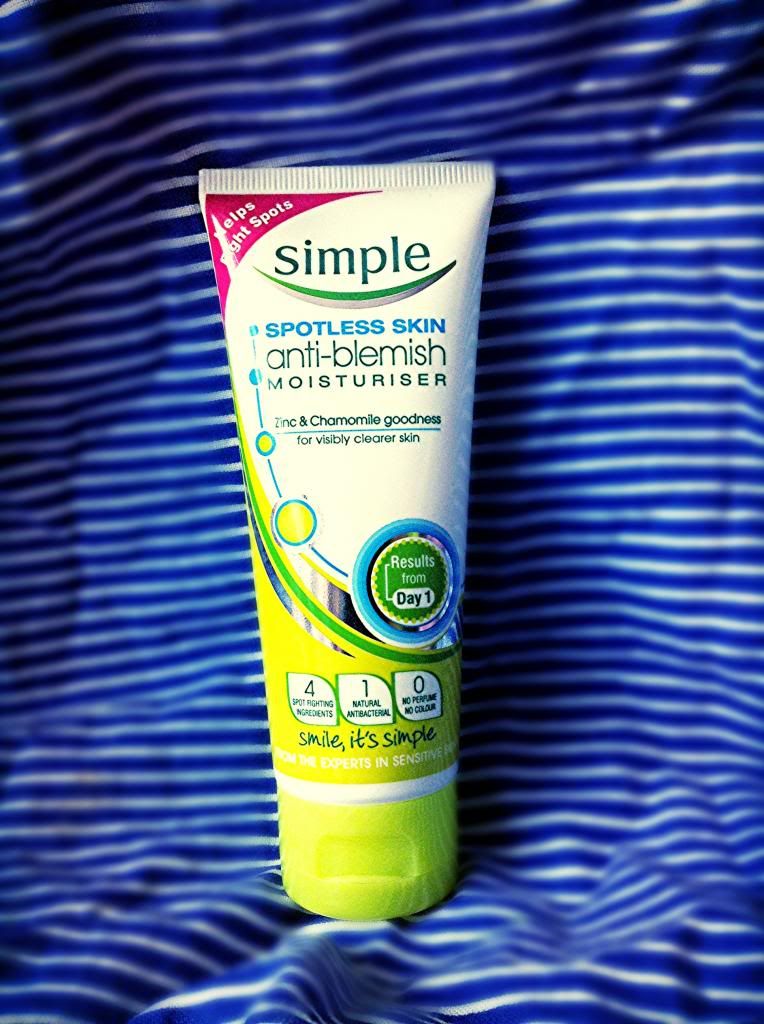simple spotless skin anti-blemish moisturiser review