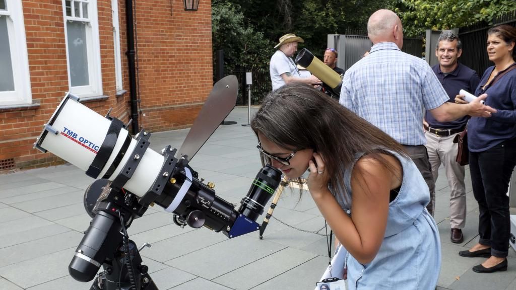 Christina viewing Sun