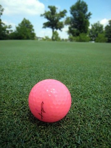 Pink golf ball