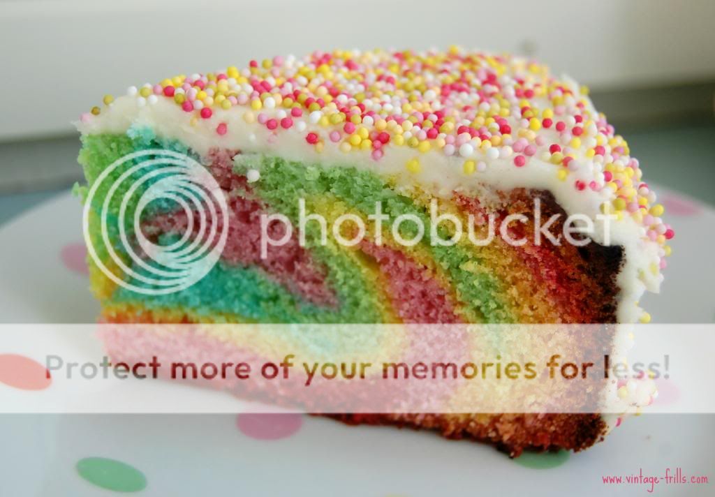 Amazing Rainbow Cake Recipe - Vintage Frills