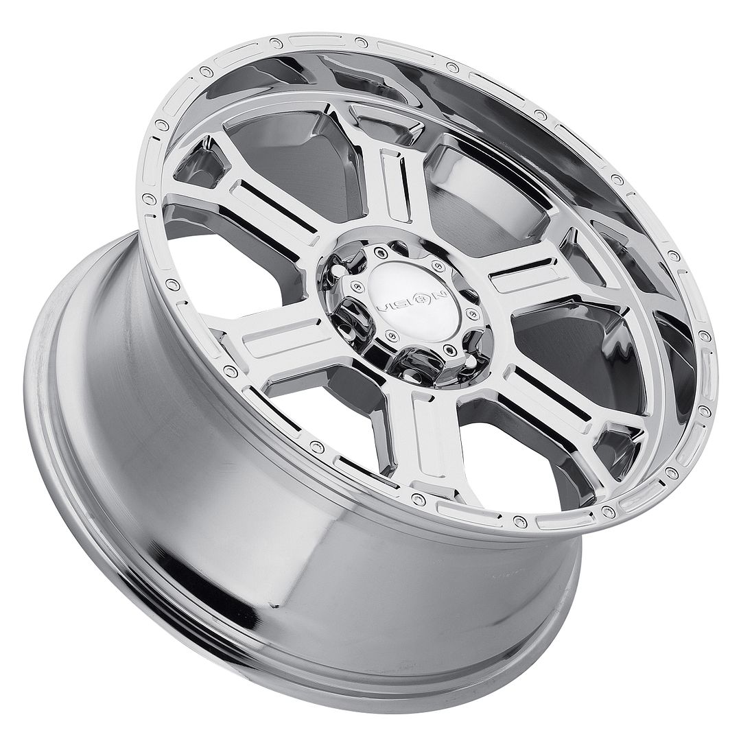 20 inch 20x9.5 Vision 372 Raptor PVD Chrome wheel rim 8x6.5 8x165.1 -12 ...